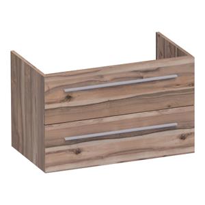 Saniclass EX WastafelOnderkast - 80x46x50cm - 2 softclose lades - zonder greep - 1 sifonuitsparing - MFC - Almond OK-EX80AL