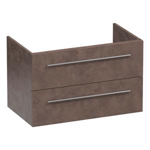 Saniclass EX WastafelOnderkast - 80x46x50cm - 2 softclose lades - zonder greep - 1 sifonuitsparing - MFC - Rusty OK-EX80RU