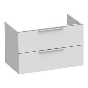 Saniclass EVO WastafelOnderkast - 80x46x50cm - 2 softclose lades - standaard greep - 1 sifonuitsparing - MDF - mat wit 1376