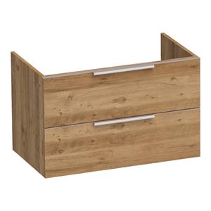 Saniclass EVO WastafelOnderkast - 80x46x50cm - 2 softclose lades - standaard greep - 1 sifonuitsparing - MFC - old castle 1521