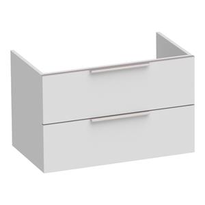 Saniclass EVO WastafelOnderkast - 80x46x50cm - 2 softclose lades - standaard greep - 1 sifonuitsparing - MDF - hoogglans wit 1208EVO