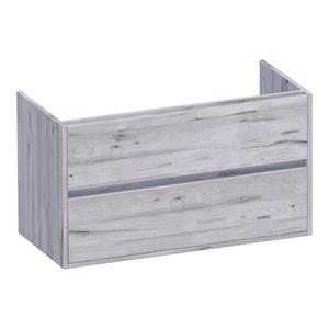 Saniclass Nexxt Wastafelonderkast - 100x46x55cm - 2 greeploze softclose lades - 1 sifonuitsparing - MFC - Birch OK-NX100BR