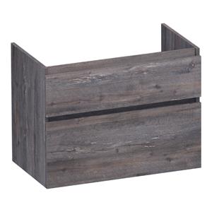 Saniclass Advance Wastafelonderkast - 80x46x60cm - 2 softclose greeploze lades - 1 sifonuitsparing - MFC - grey Canyon OK-AD80GC