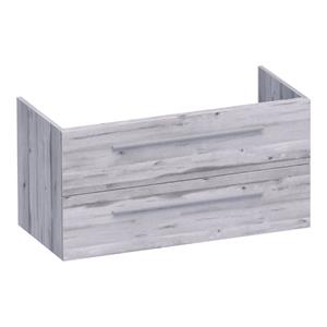 Saniclass EX WastafelOnderkast - 100x46x50cm - 2 softclose lades - zonder greep - 1 sifonuitsparing - MFC - Birch OK-EX100BR