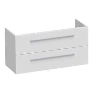 Saniclass EX Small WastafelOnderkast - 100x39x50cm - 2 softclose lades - zonder greep - 1 sifonuitsparing - MDF - hoogglans wit 10661