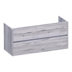 Saniclass Nexxt Wastafelonderkast - 120x46x55cm - 2 greeploze softclose lades - 1 sifonuitsparing - MFC - Birch OK-NX120-1BR