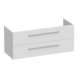 Saniclass EX WastafelOnderkast - 120x46x50cm - 2 softclose lades - zonder greep - 2 sifonuitsparingen - MDF - hoogglans wit 1213