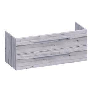 Saniclass EX WastafelOnderkast - 120x46x50cm - 2 softclose lades - zonder greep - 2 sifonuitsparingen - MFC - Birch OK-EX120-2BR