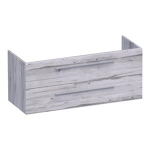 Saniclass EX WastafelOnderkast - 120x46x50cm - 2 softclose lades - zonder greep - 1 sifonuitsparing - MFC - Birch OK-EX120-1BR