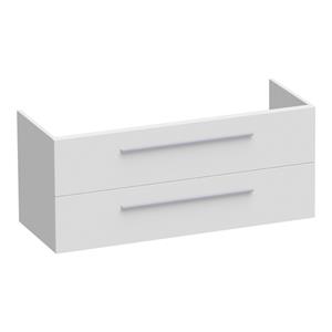 Saniclass EX WastafelOnderkast - 120x46x50cm - 2 softclose lades - zonder greep - 1 sifonuitsparing - MDF - mat wit 1223