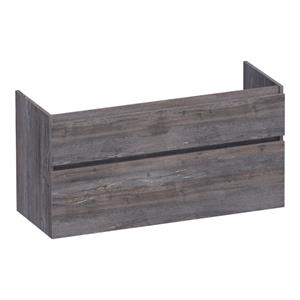 Saniclass Advance Wastafelonderkast - 120x46x60cm - 2 softclose greeploze lades - 1 sifonuitsparing - MFC - grey Canyon OK-AD120-1GC