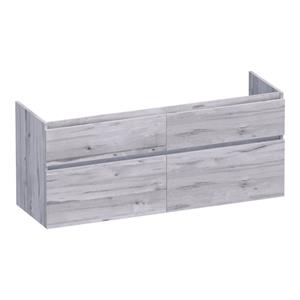 Saniclass Advance Wastafelonderkast - 140x46x60cm - 4 softclose greeploze lades - 2 sifonuitsparingen - en MFC - Birch OK-AD140BR