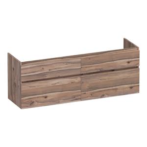 Saniclass Advance Wastafelonderkast - 160x46x60cm - 4 softclose greeploze lades - 2 sifonuitsparingen - en MFC - Almond OK-AD160AL