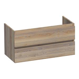 Saniclass Solution Wastafelonderkast - 100x46x50cm - 2 softclose greeploze lades - 1 sifonuitsparing - hout - Vintage oak OK-MES100VO