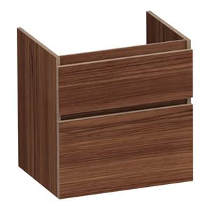 Saniclass Advance Wastafelonderkast - 60x46x60cm - 2 softclose greeploze lades - 1 sifonuitsparing - hout - Natural walnut OK-WWA60NWA