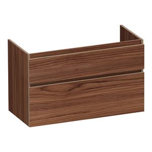 Saniclass Advance Wastafelonderkast - 100x46x60cm - 2 softclose greeploze lades - 1 sifonuitsparing - hout - Natural walnut OK-WWA100NWA