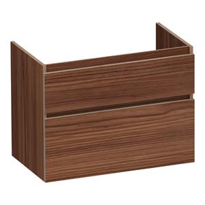 Saniclass Advance Wastafelonderkast - 80x46x60cm - 2 softclose greeploze lades - 1 sifonuitsparing - hout - Natural walnut OK-WWA80NWA