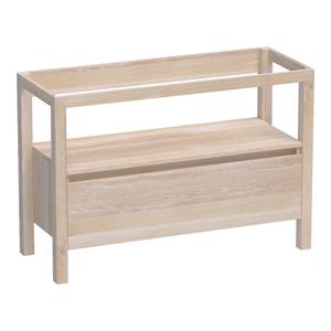 Saniclass Staand Wastafelonderkast - 120x46x80cm - 1 greeploos lade - uitsparing - hout - white oak 10064WOG