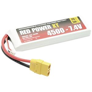 Red Power LiPo accupack 7.4 V 4500 mAh 25 C Softcase XT90