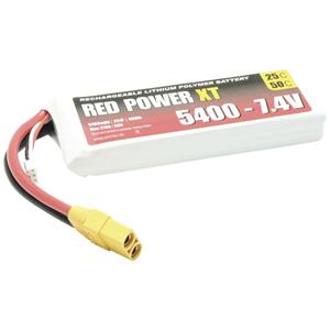Red Power LiPo accupack 7.4 V 5400 mAh 25 C Softcase XT90