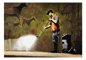 KUNSTLOFT Vliestapete Banksy's Art of the Stone Age, lichtbeständige Design Tapete