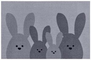 HANSE Home Fußmatte »Bunny Family«, , rechteckig, Höhe: 7 mm, Waschbar, Hasen, Tiermotiv, Robust, Pflegeleicht, Rutschfest
