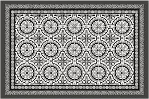 Matches21 HOME & HOBBY Fußmatte »Fußmatte Fliesen Orient schwarz weiß 40x60 cm«, , rechteckig, Höhe: 5 mm