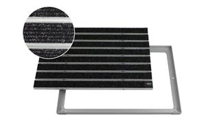 EMCO Fußmatte » Eingangsmatte DIPLOMAT Large Rips anthrazit 22mm + ALU Rahmen Fußmatte Schmutzfangmatte Fußabtreter Antirutschmatte«, , rechteckig, Höhe: 10 mm, f