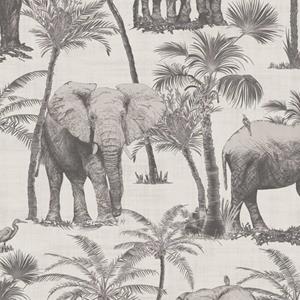 DUTCH WALLCOVERINGS Fototapete »Tapete Elephant Grove Anthrazit«, (1 St)