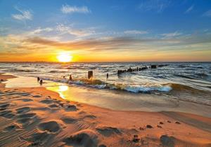 Wallarena Fototapete »Strand Meer Sonne Vlies Tapete Wohnzimmer Schlafzimmer Wandtapete«, Glatt, Tropische, Vliestapete inklusive Kleister