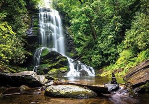 Wallarena Fototapete »Wasserfall Wald Natur Vlies Tapete Wohnzimmer Schlafzimmer Wandtapete«, Glatt, Landschaft, Vliestapete inklusive Kleister