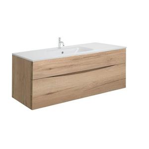 Crosswater Glide II Wastafelonderkast - 100x45x52cm - 2 lades - greeploos - windsor oak GL1000DWO+