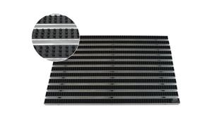 EMCO Fußmatte  Eingangsmatte DIPLOMAT 22mm Bürsten schwarz Fußmatte Schmutzfangmatte Fußabtreter Antirutschmatte, , rechteckig, Höhe: 22 mm, für den Innen /- und Au