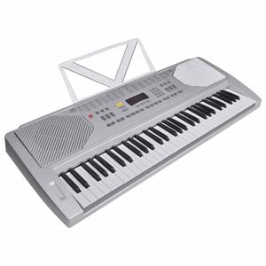 Vidaxl Elektrisches Keyboard-set Mit 61 Tasten Silbern Und Schwarz