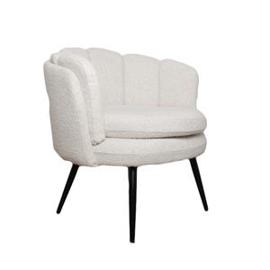 Industrielemeubelshop High five fauteuil lounge chair teddy white pearl
