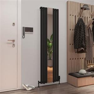 Eastbrook Tunstall radiator met spiegel 50x180cm 1056W zwart mat