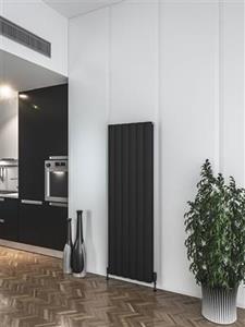 Eastbrook Guardia radiator 55x180cm aluminium 2736W zwart mat