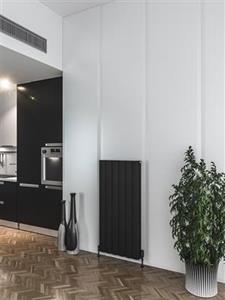 Eastbrook Guardia radiator 55x120cm aluminium 1920W zwart mat