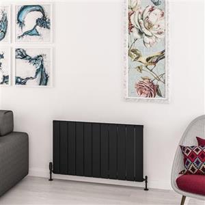 Eastbrook Withington radiator 105x60cm aluminium 1080W zwart mat