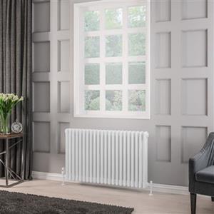 Eastbrook Rivassa 3 koloms radiator 100x60cm staal 1794W wit glans