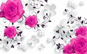 Papermoon Fototapete "Muster mit Rosen"