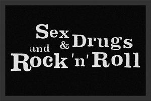 Rockbites Fußmatte  - Fußmatte Sex u. Drugs u. Rock Türmatte Fußabstreifer, 