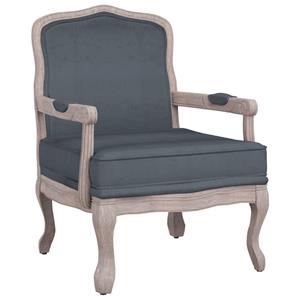 VidaXL Fauteuil 64x64x90 cm fluweel donkergrijs