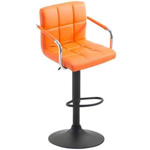 CLP - Barhocker Lucy V2 Kunstleder-orange-Schwarz