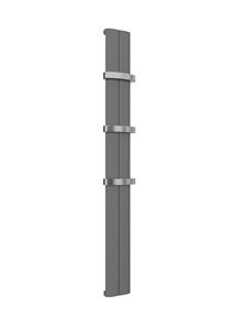 Eastbrook Berlini verticale aluminium radiator 180x18,5cm Antraciet 632 watt