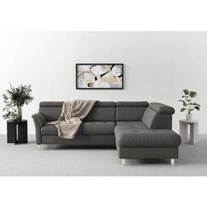 sit&more Ecksofa "Marano", inklusive Kopfteilverstellung, wahlweise mit Bettfunktion, Bettkasten