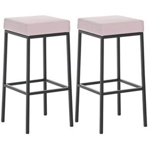 CLP - 2er Set Barhocker Montreal 85 Kunstleder-pink-Schwarz