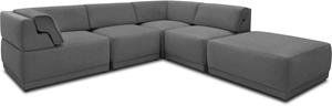 Domo Collection Loungesofa 800007, (Set, 5 Teile), Rückenkissen aufstellbar, unendlich erweiterbar