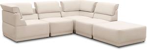 Domo Collection Loungesofa 800007, (Set, 5 Teile), Rückenkissen aufstellbar, unendlich erweiterbar