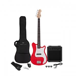 Gear4Music VISIONSTRING Bass Guitar Pack Red